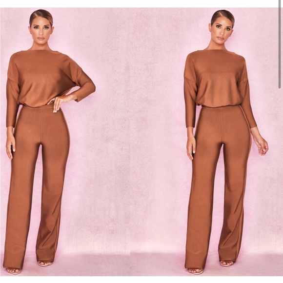 House of CB Pants - House of CB Danuja Bandage Backless Long Sleeve Jumpsuit NWT